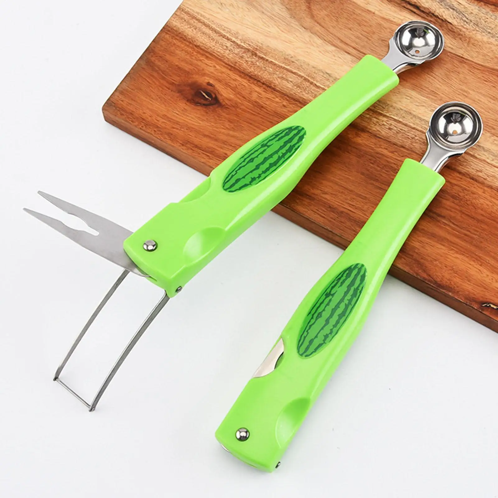 

1pcs 3In1 Melon Baller Scoop Upgrade Watermelon Fruit Cutters Shapes Watermelon Scooper Fruit Scooper Baller Watermelon Scooper