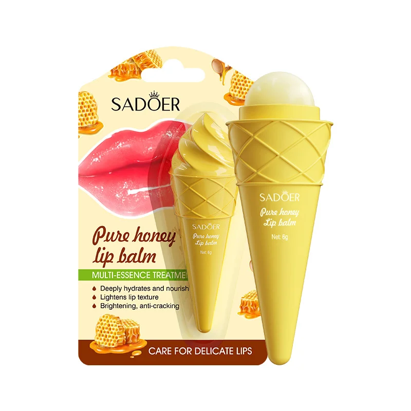 SADOER Moisturizing Lip Balm Honey Strawberry Anti Chap Lipstick Hydrating Repair Nourishing Lips Skin Care Products