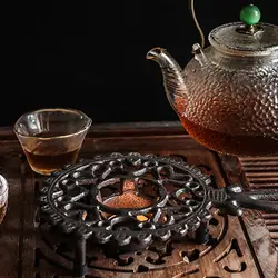 Teapot Warmer Warmer Decorative Heavy Duty Retro Style Tealight Stand Sturdy Teapot Dish Stable Holder for Garden Courtyard Yard