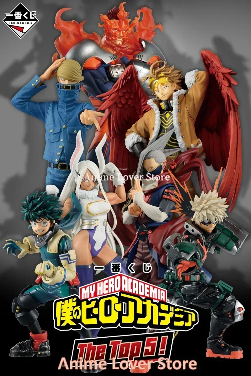 In Stock Original Ichiban Kuji TOP5 My Hero Academia Action Figure Midoriya Izuku Bakugou Katsuki Hawks Endeavour Anime Figures