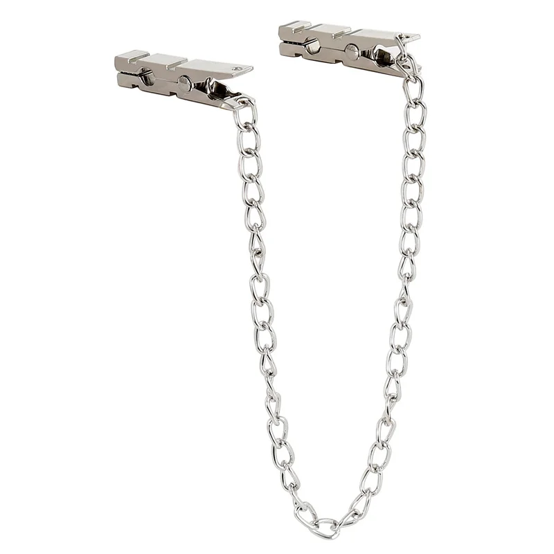 1 Pair Metal With Chain Sexy Breast Nipple Clamps Adult Game Fetish Flirting Teasing Sex Toys for Couples