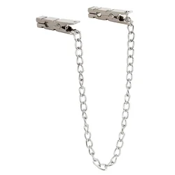 1 Pair Metal With Chain Sexy Breast Nipple Clamps Adult Game Fetish Flirting Teasing Sex Toys for Couples