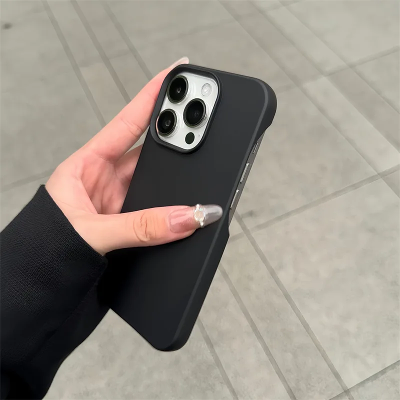 Capa de telefone macia ultrafina doce fosca para iphone 17 11 12 13 16 15 pro max 17 plus silicone à prova de choque capa traseira