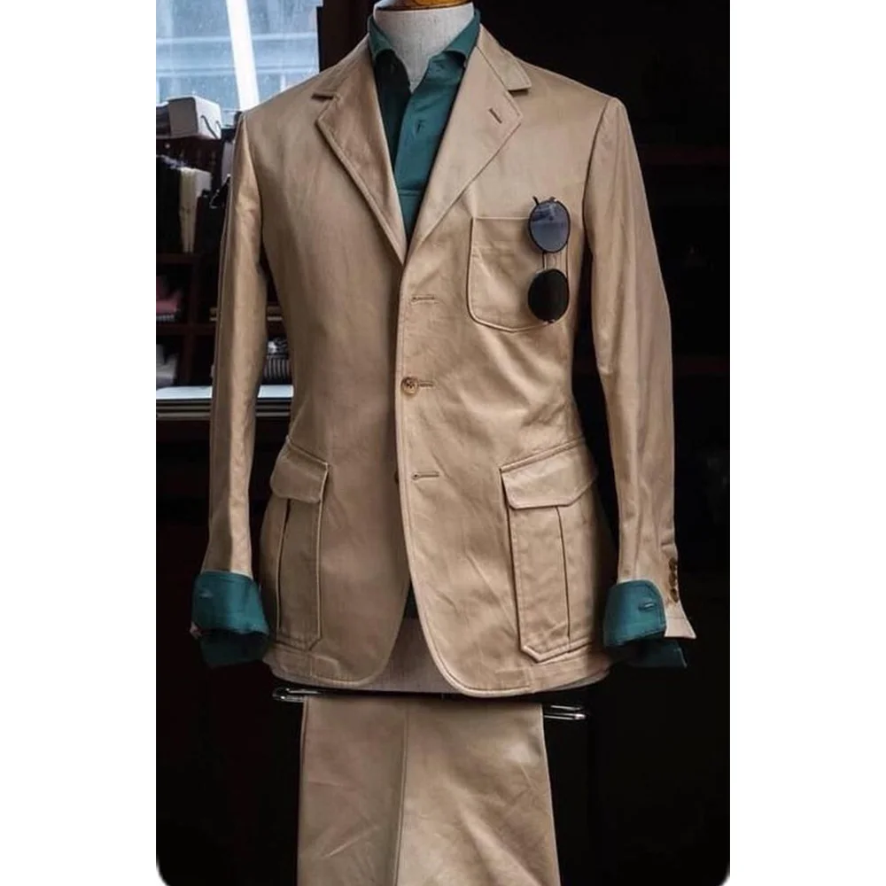 

Men Suit 2 Piece Set Single Breasted Slim Fit Comfortable Business Work Office Blazer Pants Elegant Casual Suit Jacket Trousers