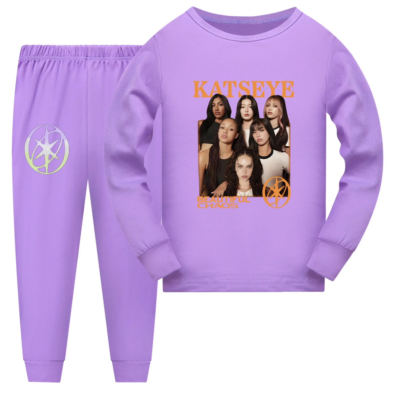 

Katseye Funny Print Cartoon Kids Clothes Girls Pajama Set Fashion Boys Long Sleeve Pyjamas Children Sleepwear Suit