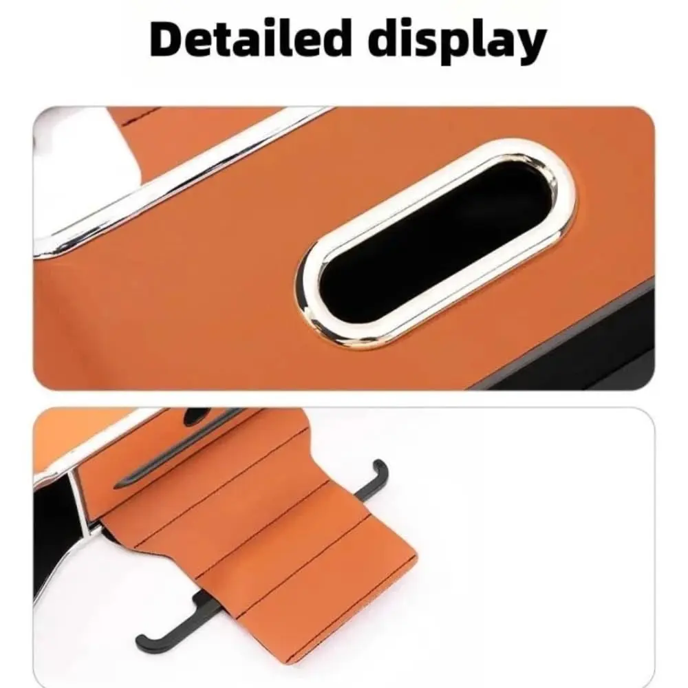 Large Capacity Car Seat Back Storage Box With 2 Cup Holder Multifunctional Car Seat Tissue Storage Box Portable