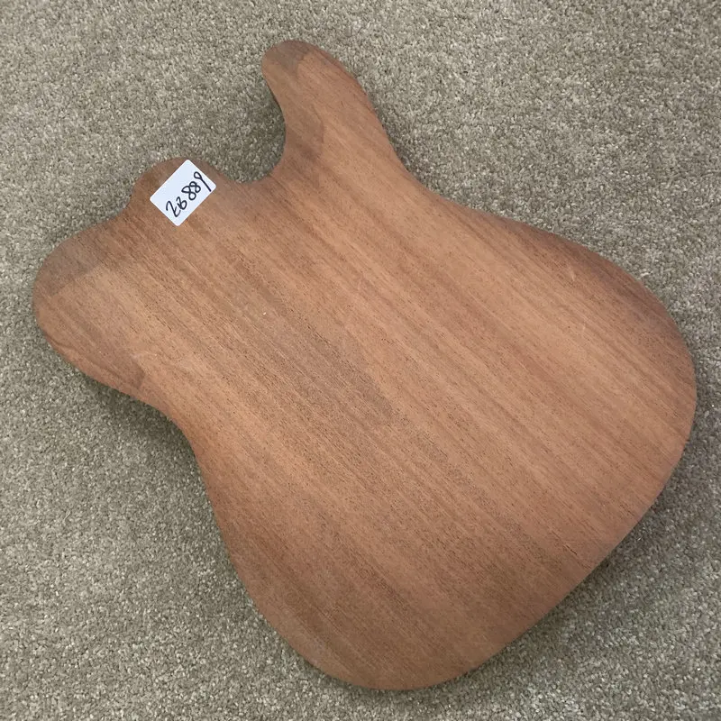 

EB889 Natural Solid Mahogany Raw Materials for String Through Tele Electric Guitar DIY Right Hand No Paints with Damages