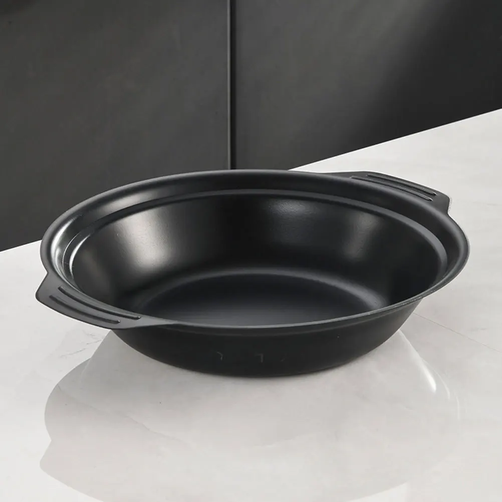 

Nonstick Double Handle Iron Sukiyaki Hot Pot Cooking Wok Compact Multifunctional Induction Cooker Compatible Household Metal Fry