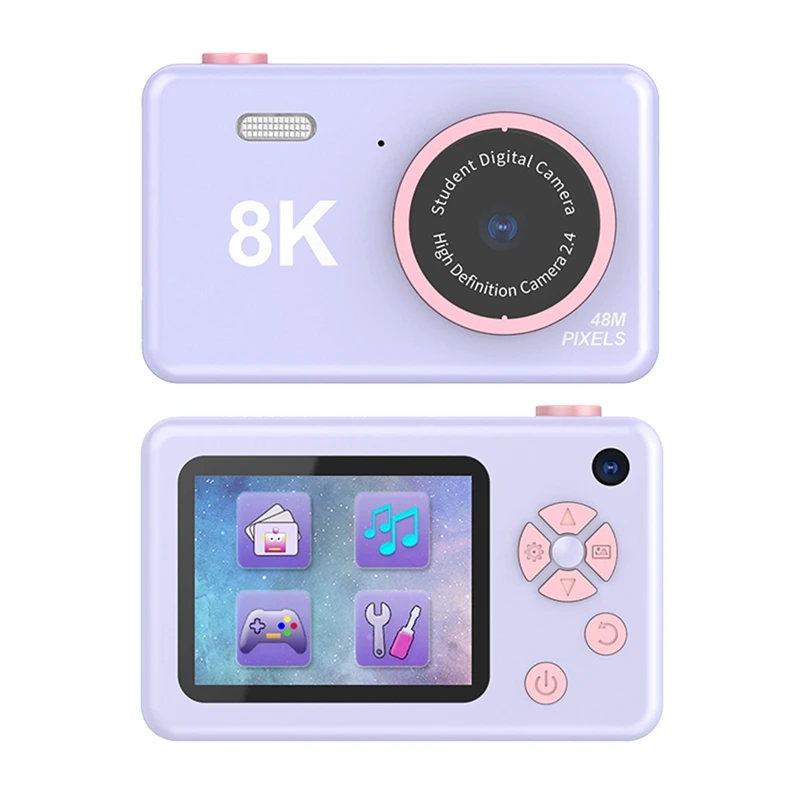 

1 Set Digital Camera Full HD 1080P Front And Rear Cameras Rechargeable Mini Camera For Students, Teens, Kids