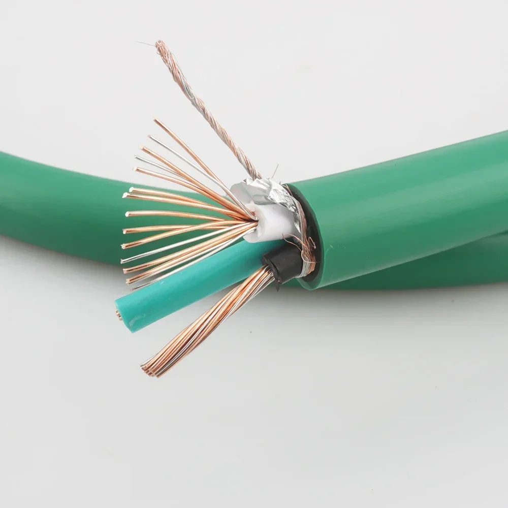 สายไฟกระแสสลับ2328ชุบเงินบริสุทธิ์พร้อมสายสัญญาณเสียง HIFI DIY ยาว1ม.