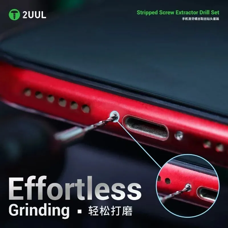 2UUL SD90 جردت المسمار النازع مجموعة الحفر المستخدمة ل جردت الهاتف PCB اللوحة الأم المسمار أداة إصلاح الإزالة السريعة