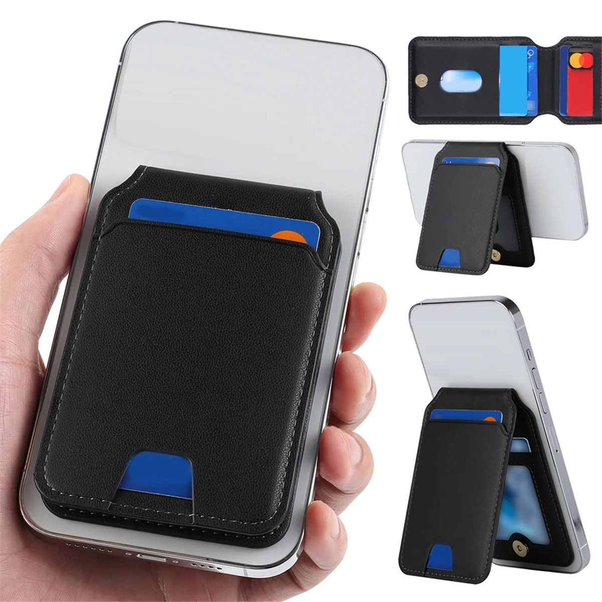 Magnetic Card Case Support Magnetic Charging Models Multi-Function Wireless Charging Drop-Proof Card Case