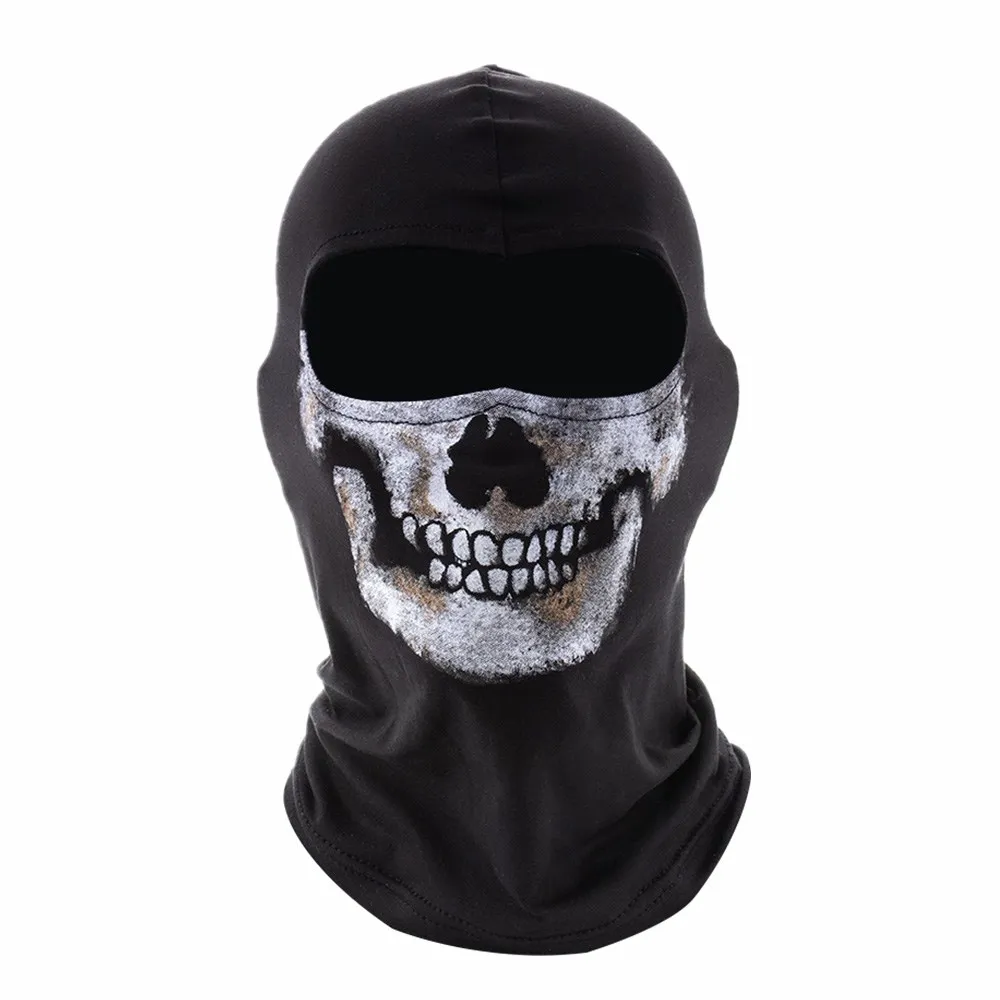 Máscara de calavera de cara fantasma COD MW2, balacsv, máscaras de juego de guerra de Simon, Logan, patrón de protección, capucha de ciclismo, accesorios de fiesta de Halloween