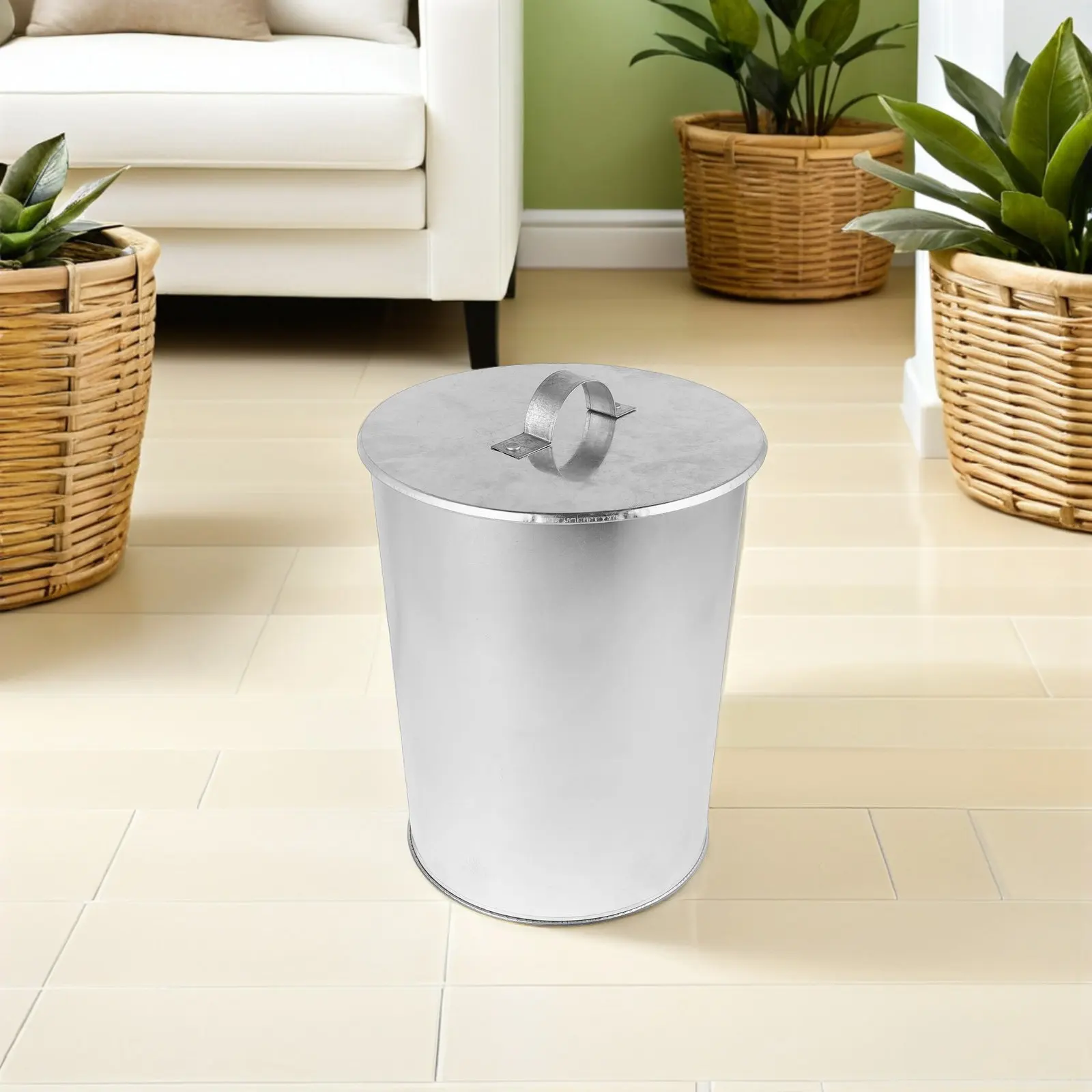 Portable Charcoal Extinguishing Bucket Large Capacity Steel Outdoor Barbecue Camping Extinguishing Bucket