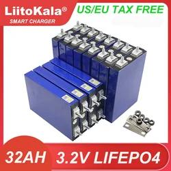 Liitokala 3.2V 32Ah akumulator LiFePO4 fosforan 90A rozładowania 32000mAh motocykl samochód silnik akumulatory modyfikacji Stud