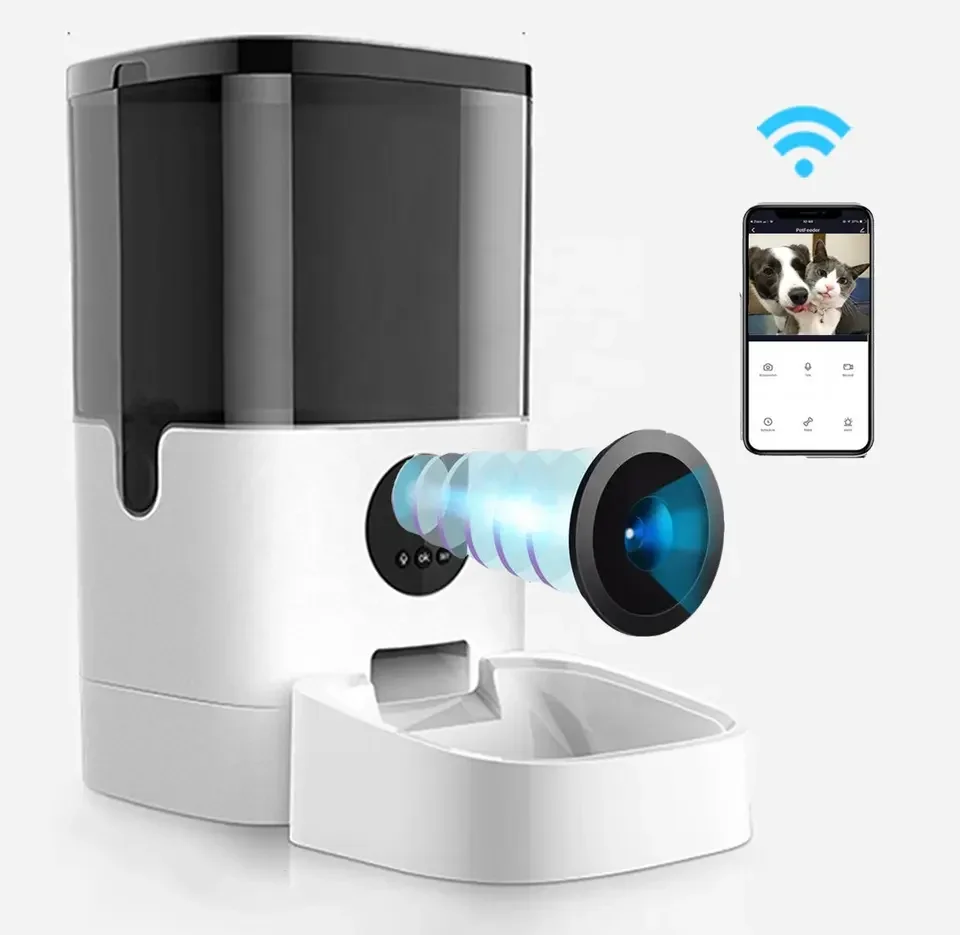 Wifi  Auto Smart Pet Feeder Phone App Control Tuya Smart Automatic Pet Feeder With  For Dogs Cats