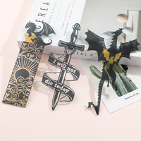 Anime Black Dragon Bookmarks Collect Gift for Book Lovers Acrylic Book Mark Stationery Accessories for Men Women Friends Teacher