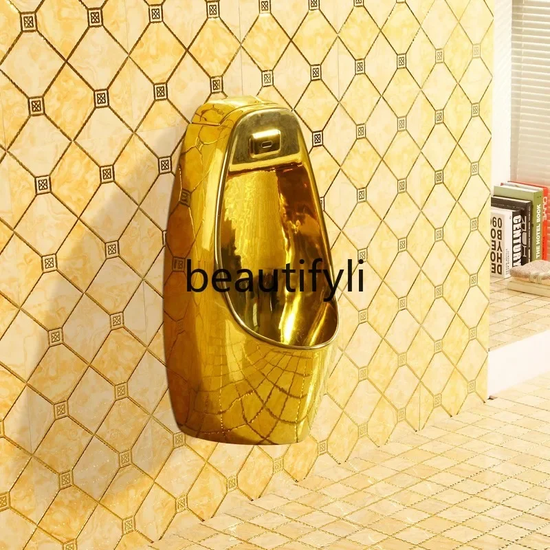 

ss 25 European ceramic portable gold urinal wall-mounted urinal local tyrant gold urinal