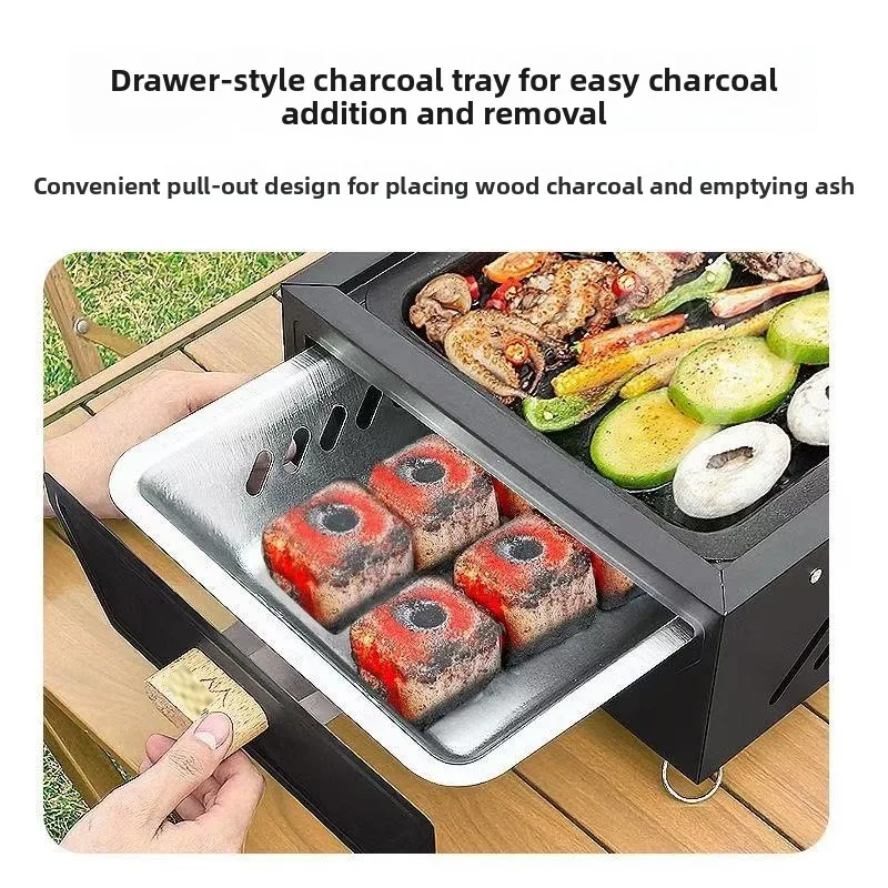 

Outdoor Cam Portable Charcoal ill Tea Cooking BBQ Fire Pit Commercial Stall Home Indoor Heating Picnic Stove without Brand