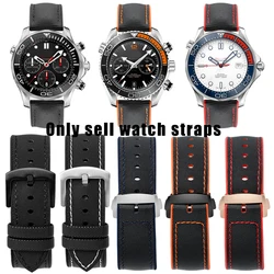 For Omega Seamaster 300 007 Rubber Bracelet Speedmaster Butterfly Fabric Nylon Silicone Watch Band 20 22mm Men's Watch Strap