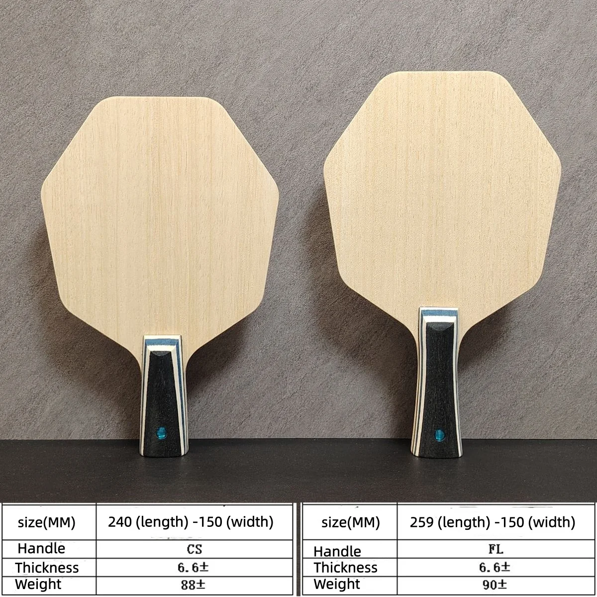 STAK Hexagonal Handmade Professional Table Tennis Racket 5 Wood 2 Carbon ALC Blade for Sports Fitness