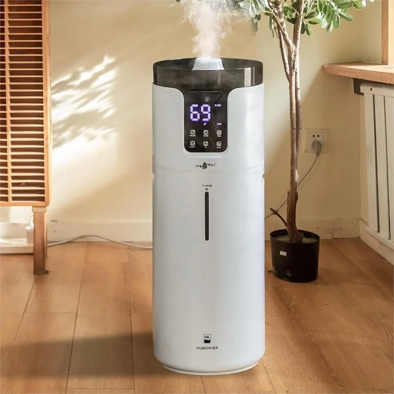 Humidifiers for Home,16L/4.2Gal Whole house Humidifier 2000 sq.ft.Ultrasonic Cool Mist Large Room Humidifier with Extension Tube