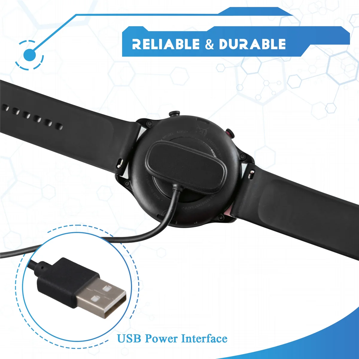 Dok Pengisi Daya AT77 untuk Xiaomi Huami Amazfit GTR 2 2E/GTS 2 2E Mini/Bip U/Pop Pro Kabel Pengisi Daya Cepat Basis Pengisi Daya Magnetik