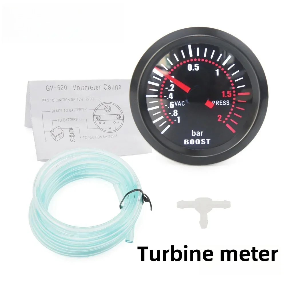 

1PC 52mm Smoke lens with sensor Boost gauge bar/Water temp/Oil temp/Oil pressure/Voltmeter/Tachometer RPM