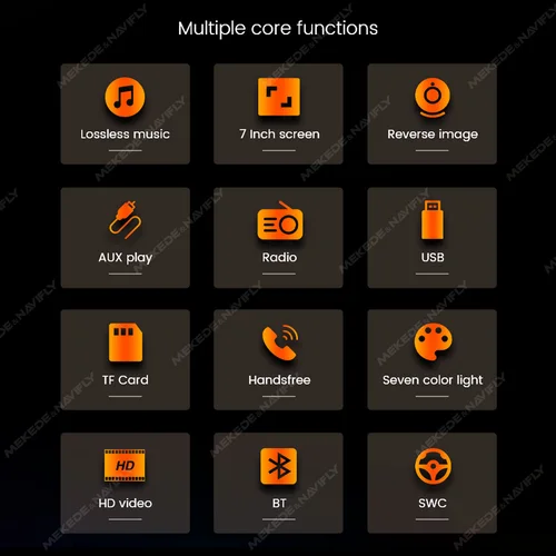 Imagen 2 del producto Navifly 1Din 2 Din 7 pulgadas Universal coche Multimedia reproductor de Radio todo en uno Radio FM USB/TF/BT/SWC soporte espejo Lin-K pantalla HD