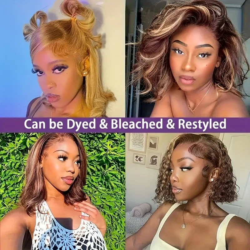 باروكة شعر بشري أشقر عسلي 13x4 P4/27 - كثافة 180% مع أشرطة قابلة للتعديل وخط شعر مقطوع مسبقًا، مظهر طبيعي مستقيم H #5