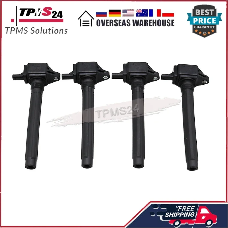 4pcs 68080580AB Ignition Coils For Chrysler 200 Dodge Dart Fiat 500X Jeep Cherokee Renegade Ram ProMaster City