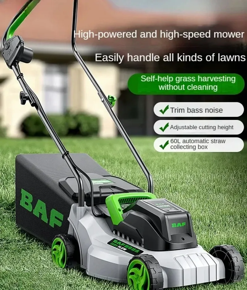 High-Power Lawn Mower - Perfect for Large Yards, Push-Style Efficiency and Corded Operation Included