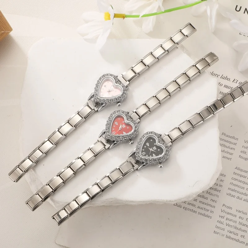 Mode Uhr Stecker Edelstahl Fit 9MM Italienischen Charme Links frauen Quadratische Uhr Header Linker Armband DIY Schmuck geschenk – Detail 10