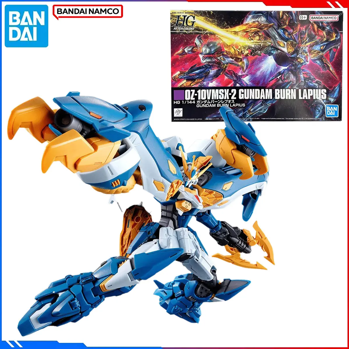 

Genuine Bandai Original Gundam Figure Model Kit HG 1/144 Anime Figures OZ-10VMSX-2 Gundam BURN LAPIUS Action Model Toy Gift Kids