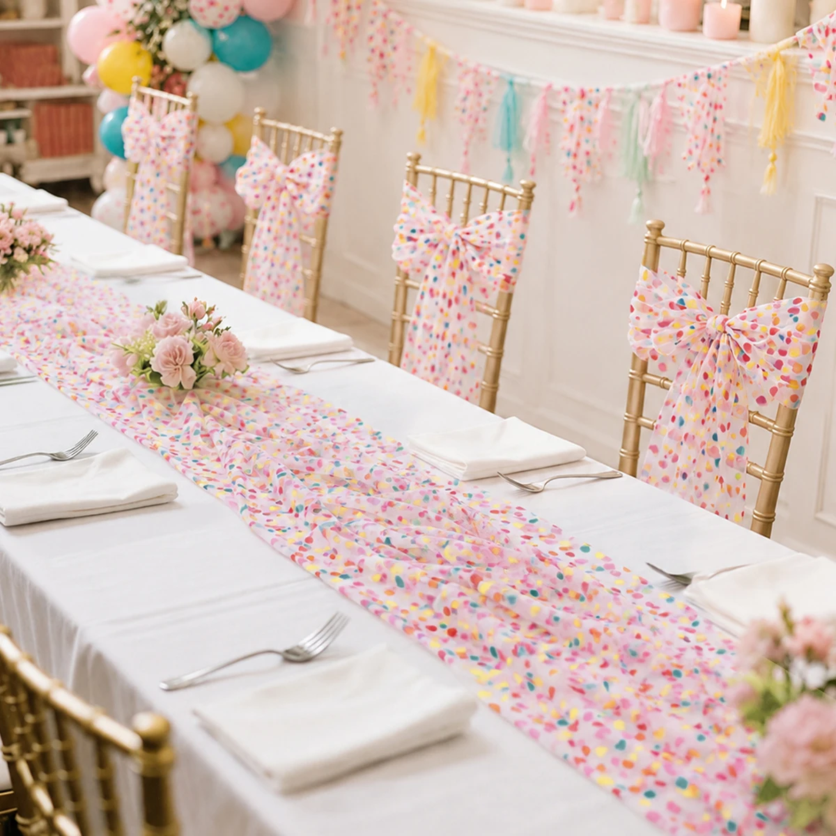Kleurrijke Dot Gauze Tafellope - Christmas Table Runner recensie en prijs