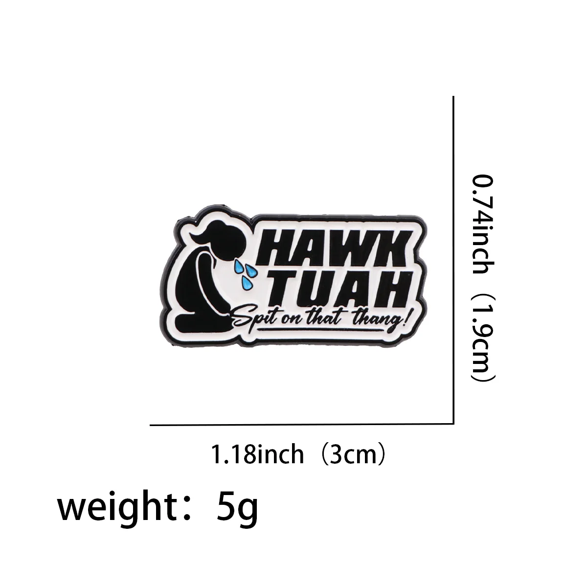 HAWK TUAH Enamel Pin Brooch for Clothes Briefcase Badges on Backpack Accessories Lapel Pins Decorative Jewelry