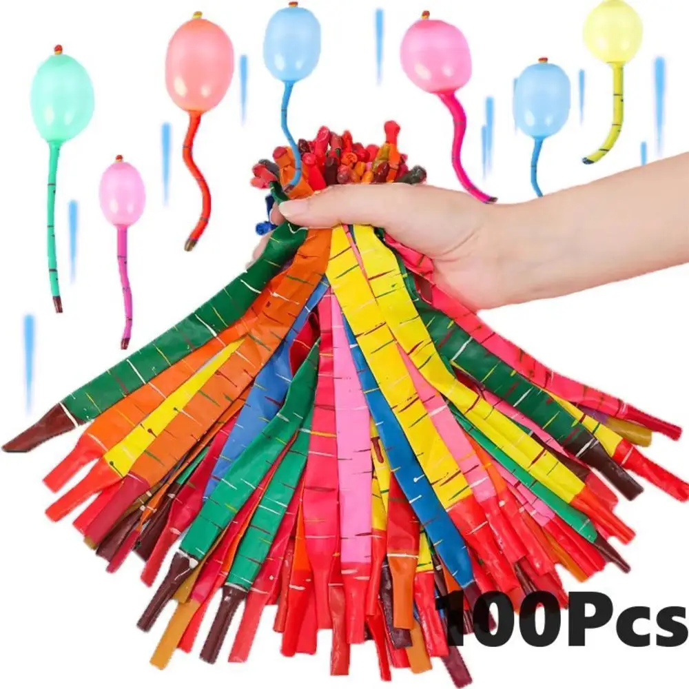 100pcs Multi-Purpose Mixed Color Thickened Long Latex Rocket Long Balloon Event Decoration Holiday Party Atmosphere Supplies