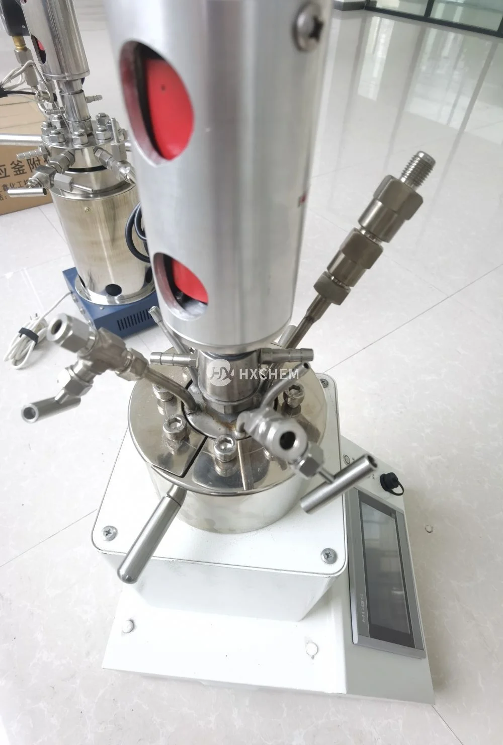 HXCHEM NEW ASME U STAMP 500ml Bench Top Mechanical Drive High Pressure Autoclave Reactor with PLC PID Automatic Controller