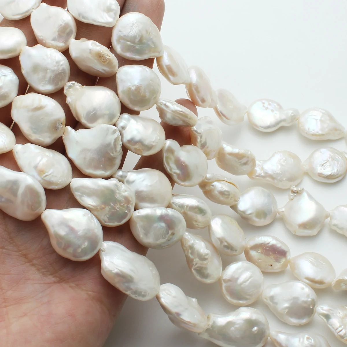 

Natural freshwater pearl droplet shaped Baroque irregular shaped beads for jewelry DIY necklaces and bracelets 13-18mm