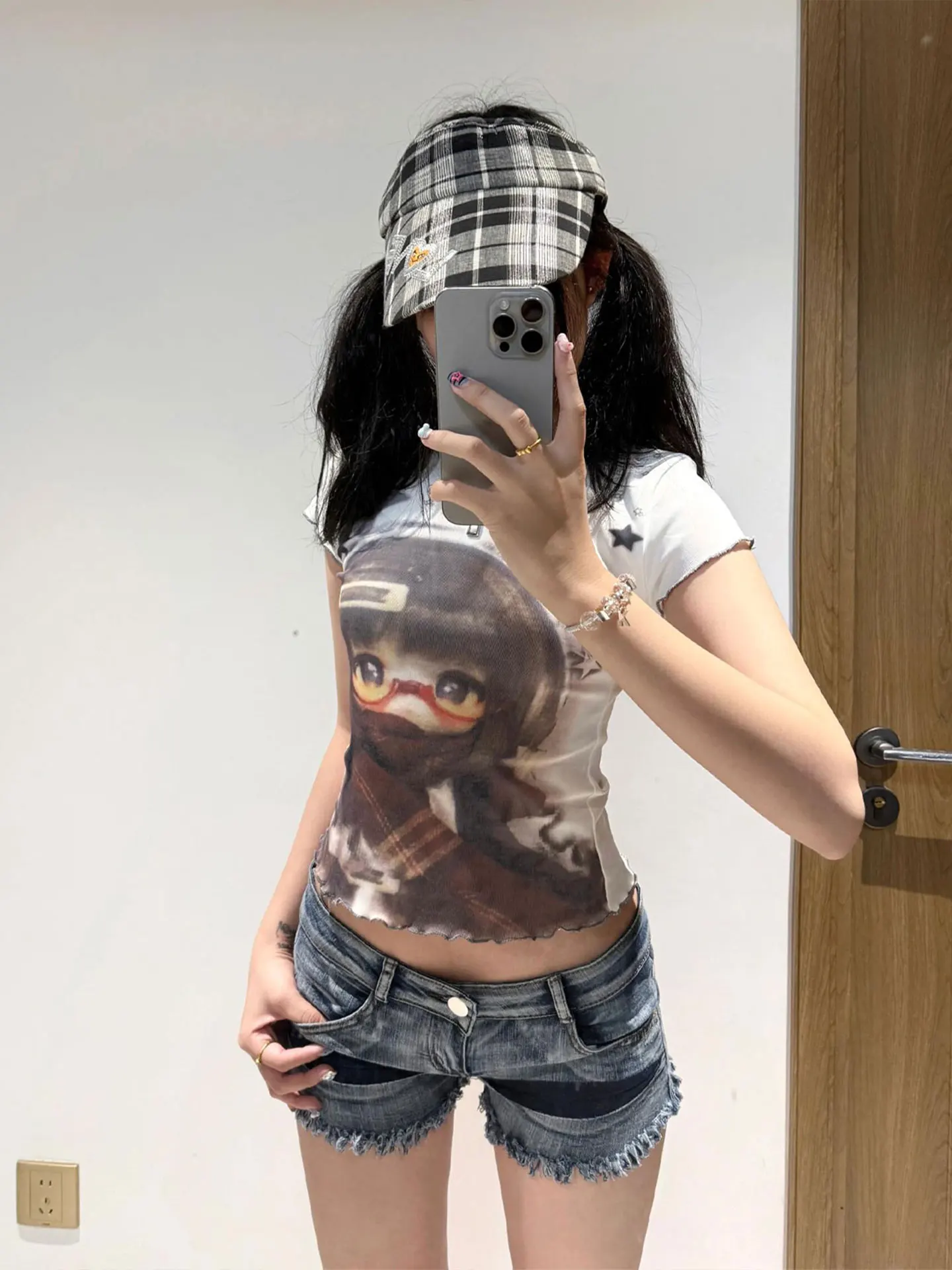

Sexy Fringed Splicing Denim Ultra-Short Shorts Women's Summer Low Waist Washed out Bodycon Hot Pants Trendy Cotton Elastic Jeans