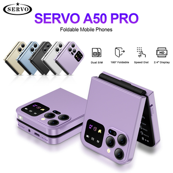 SERVO A50 PRO Flip Mobile Phone 2.4" Display Speed Dial Call Recording Blacklist 2 SIM Unlocked Foldable Cellphones New Version SERVO A50 PRO Flip Mobile Phone 2.4" Display Speed Dial Call Recording Blacklist 2 SIM Unlocked Foldable Cellphones New Version