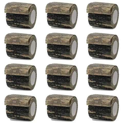 1/6/12Pcs ACU 위장 스포츠 자기 접착 성 탄력 붕대 랩 테이프 Elastoplast 무릎 지원 패드 손가락 발목 손바닥 Best5