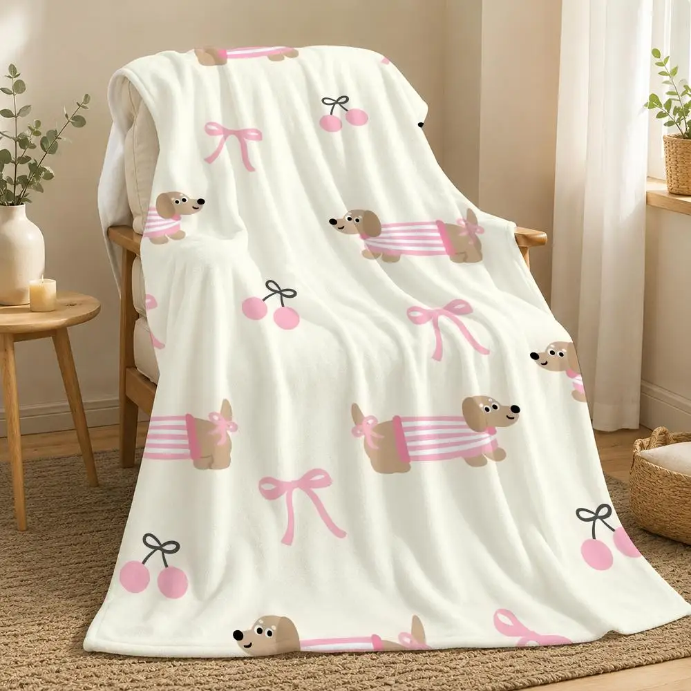 

Dachshund Dog Wall Art Throw 240g flannel blanket, suitable for sofas, beds, offices, exquisite gift blankets