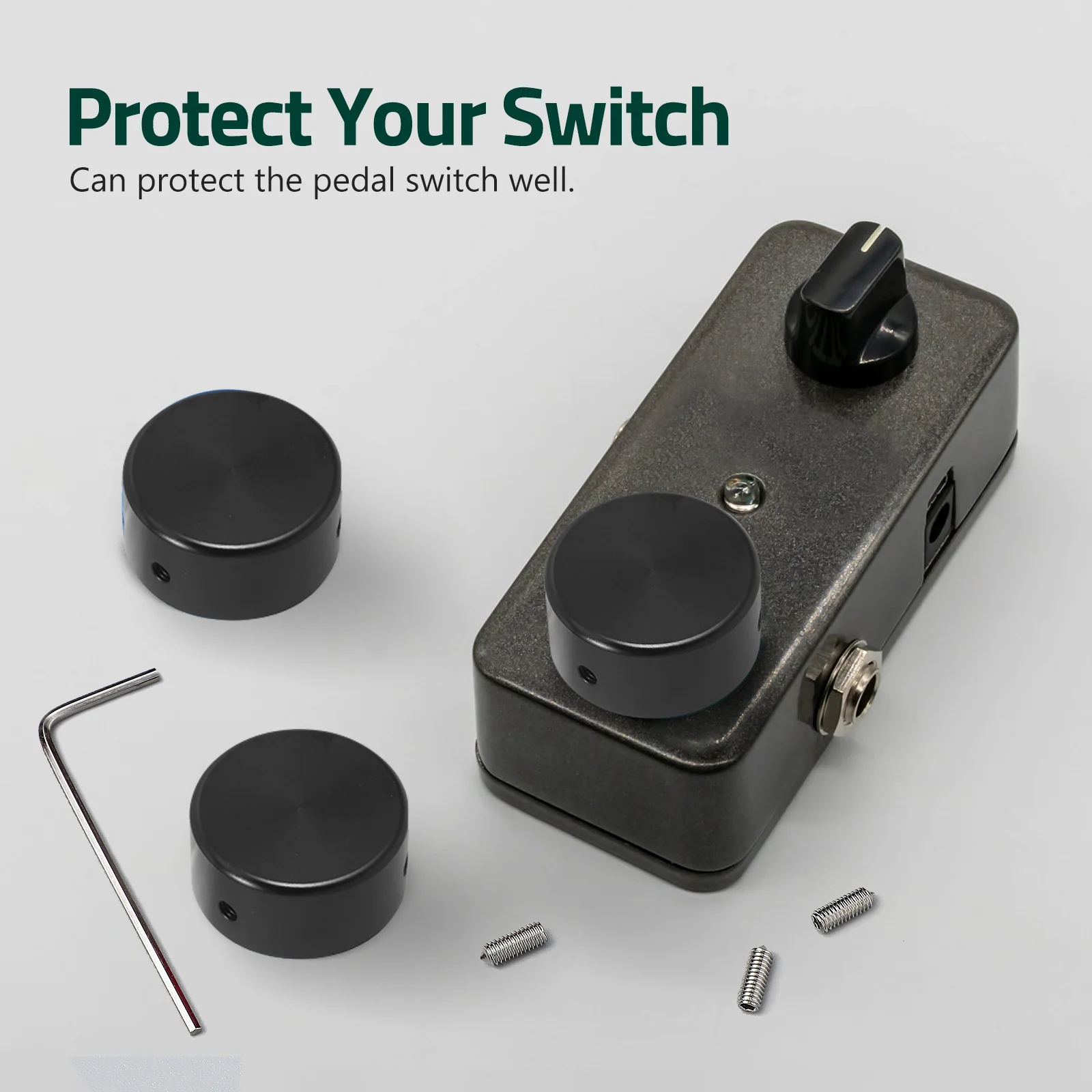 

4 Sets Effect Pedal Footswitch Metal Replacement Caps Durable Guitar Accessories Instrument Parts Protection Caps For Effects