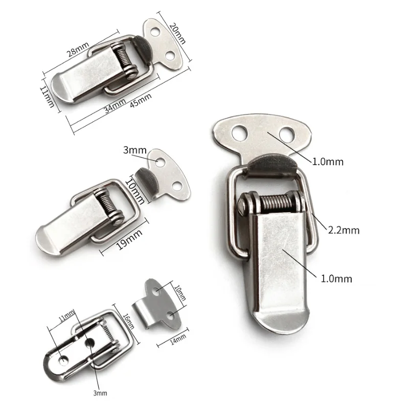 6PCS Toggle Latches Spring Loaded Clamp Clip Case Box Latch Catch Toggle Tension Lock Lever Clasp Closures Crate Lock Snap Lock
