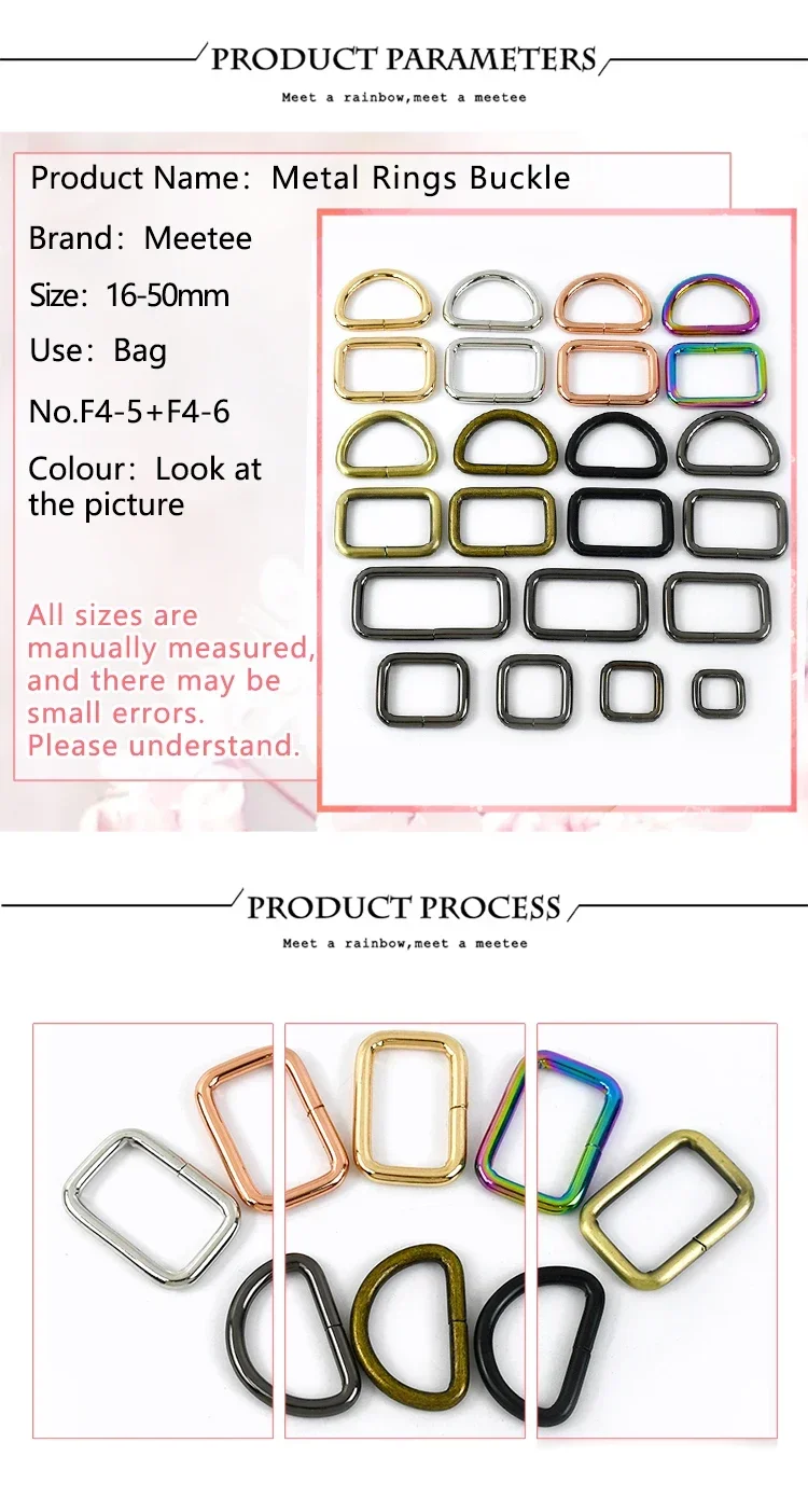 10 Stück Metall-Taschenverschlüsse, 16–50 mm, D-Ring-Verschlüsse für Gurte, Gurtband, Gürtelhaken, Hunde-Leinen-Verbindungsstücke, Verschlüsse, DIY-Bastelzubehör – Detail 2