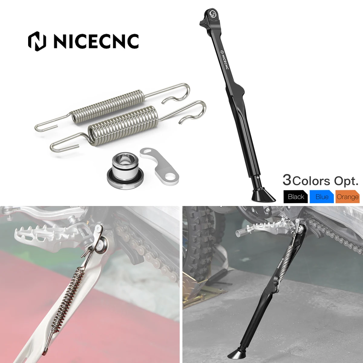 

For KTM 2024 EXC 300 EXC 250 XCW Adjustable Kickstand Side Stand Springs Kit For Husqvarna TE 300 TE 250 For GasGas EC 300 250