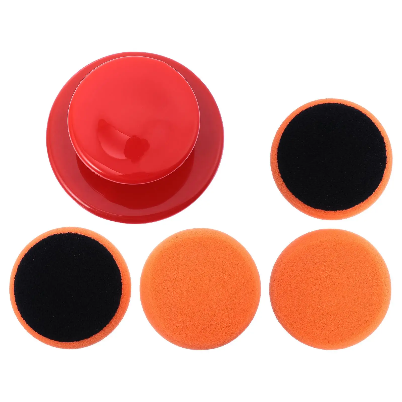 

1 set Polishing Pads Foam Waxing Pad Cleaning Kit Car Polishing Pad Plastic Handle Reusable Buffing Tool Car Supplies