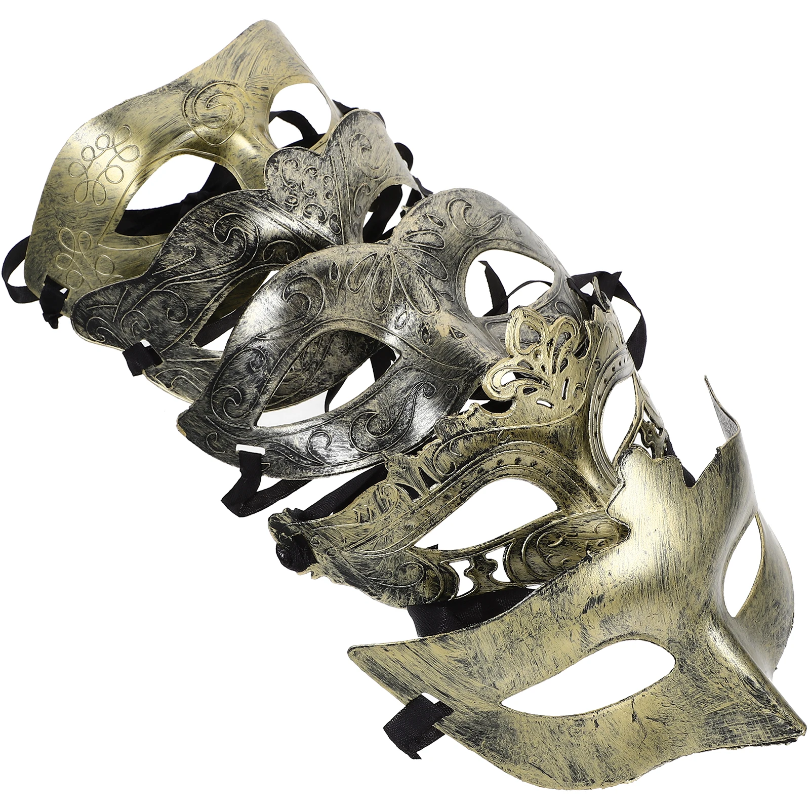 

25pcs Retro Half Face Masks Vintage Plastic Masquerade Costumes Comfortable Elegant Design Cosplay Props Halloween Accessories