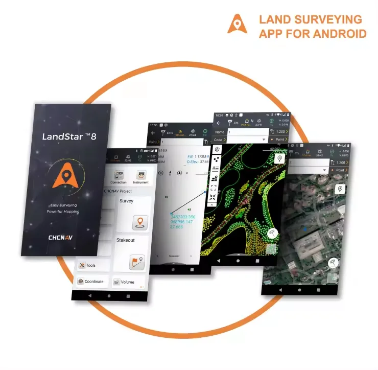 Powerful RTK Software CHC Landstar8 Android OS Data Collecting APP Program For RTK Surveying